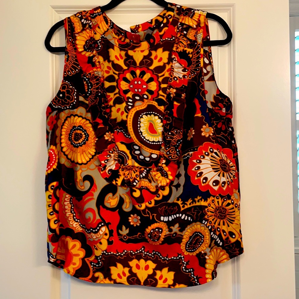 J Crew silk sleeveless blouse size 12